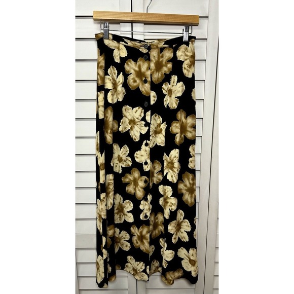 Chaus Dresses & Skirts - Chaus Floral Button Front A-Line Midi Skirt Women's Size 6